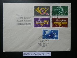 CH 1949 Nr. 291-294+196 auf schönem Brief