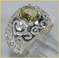 CITRINE , Citrin Ring 925 Silber