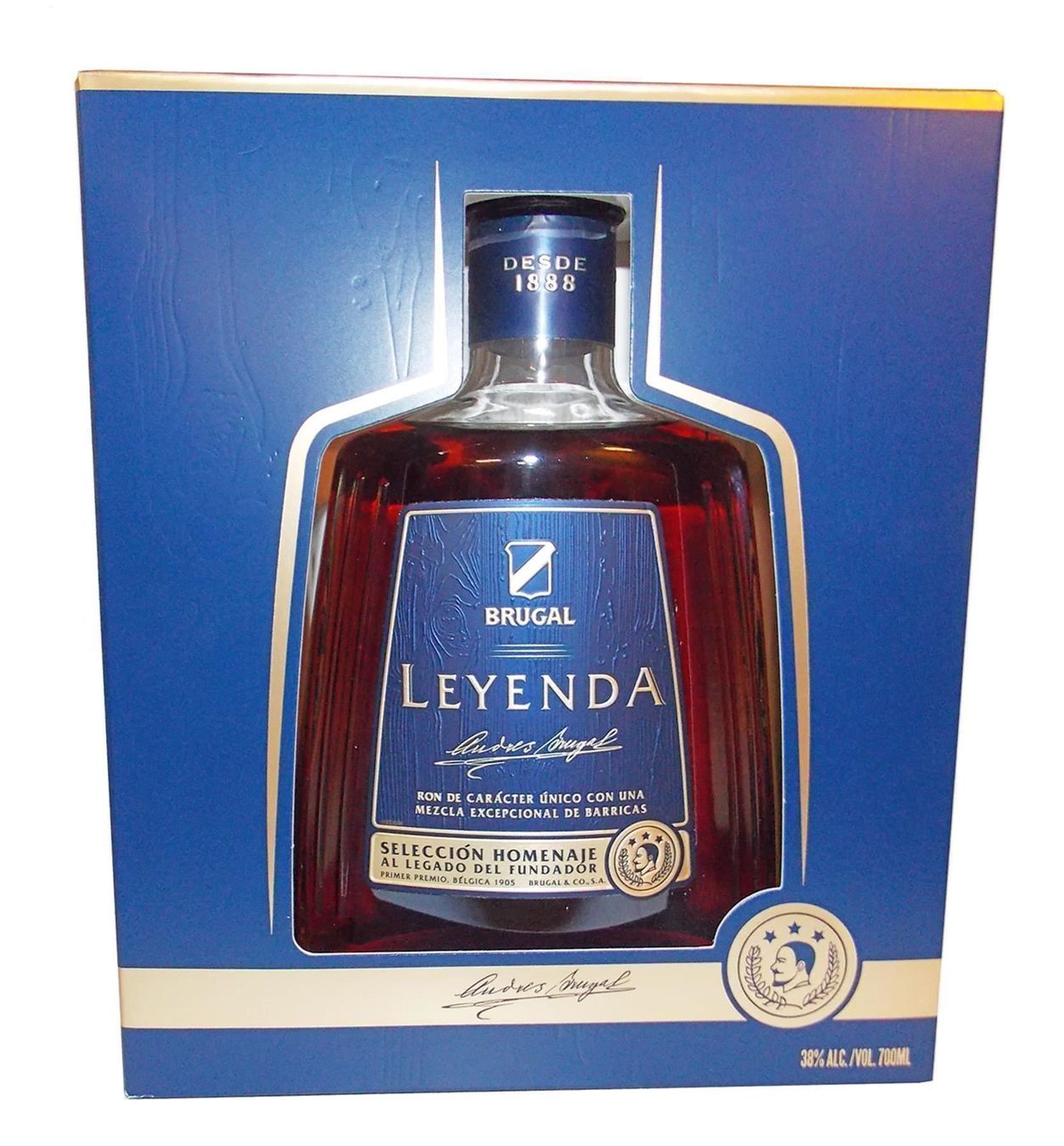 Brugal Spirituosen: Ron Brugal Leyenda 38% Alk. - 700ml – Neu und originalverpackt aus Horn von lookatitgood
