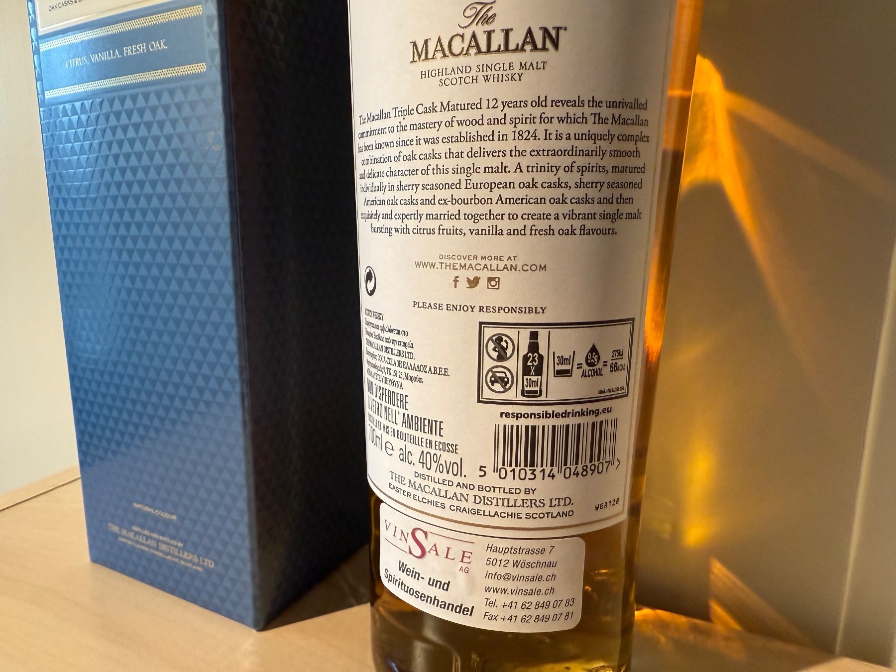 Macallan Bevande alcoliche: Macallan 12 years Triple Cask Matured... – Nuovo e nell'imballaggio originale da Wöschnau venduto da Vinsale 8