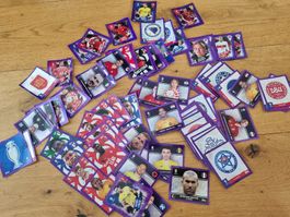 Topps Extrasticker Parallel Sticker EM 2024 lila Rand