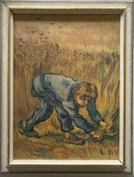 Vincent Van Gogh, Der Mäher, alter Kunstdruck, gerahmt