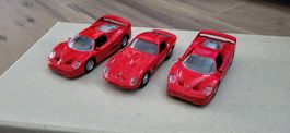 3x Ferrari Modellautos Maisto F50 und 250 GTO Massstab 1:60