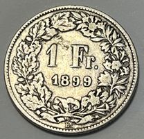 1 Franken - stehende Helvetia - 1899 B (Silber .835)