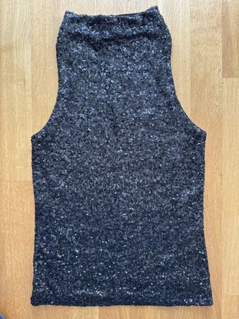 Festliches Pailletten-Top, schwarz, Esprit, Gr XS