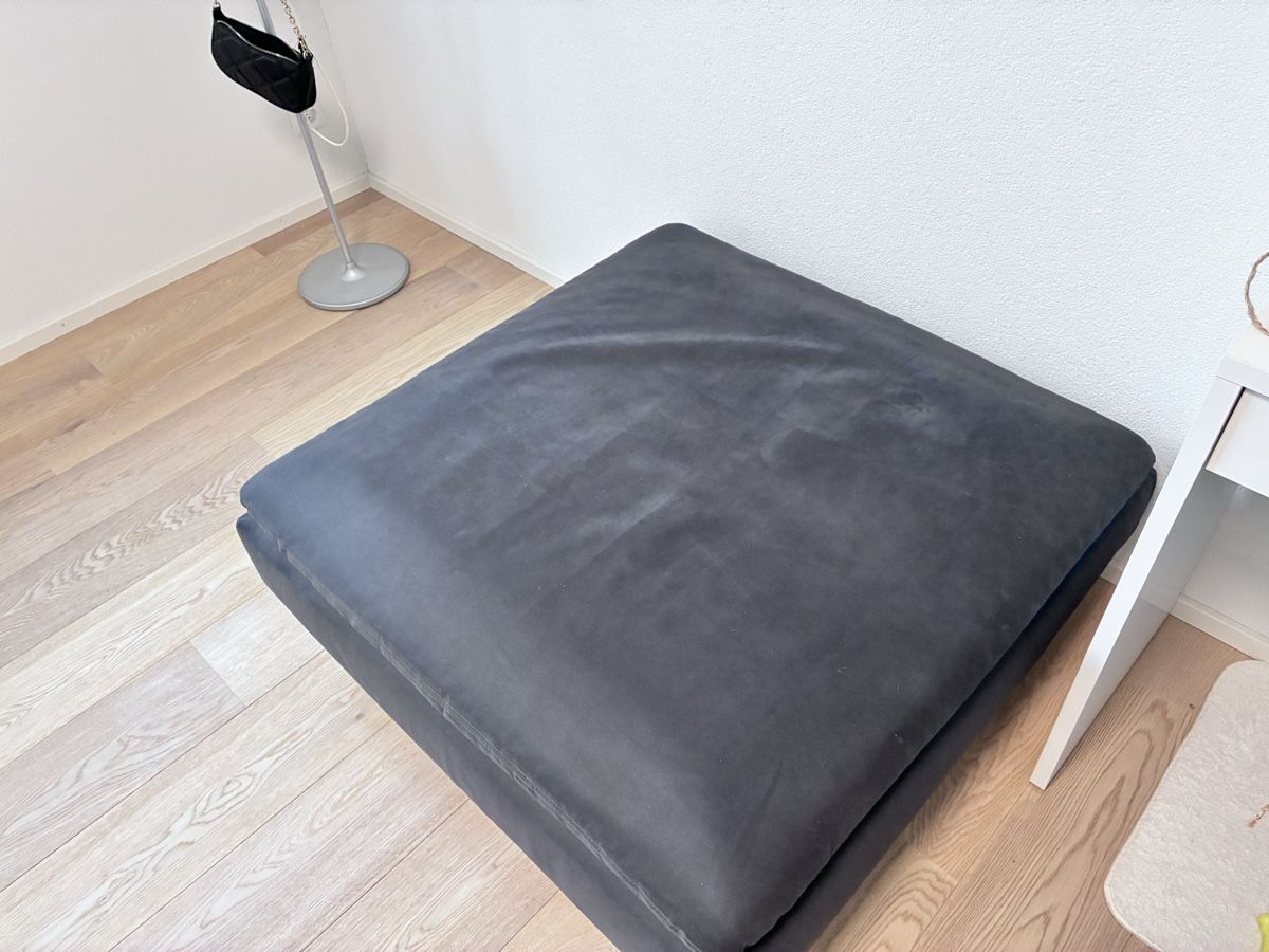 Ikea Hocker: Söderhamn Hocker dunkelgrau quadratisch – Gebraucht aus Reinach BL von marisne 1