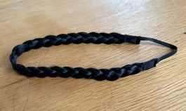 Schwarzes Haarband Zopffrisur Flechtfrisur Haarreif ,NEU