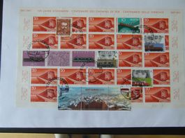 Bogen 100 Jh Eisenbahn Gotthardschnellzug  +  8 BM Gottardo