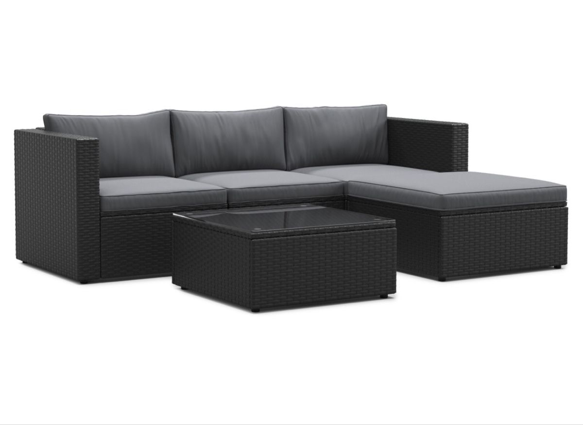 Gonser Chaises longues: Gartenlounge set schwarz/anthrazit – D'occasion à Siebnen par refrontolo 3