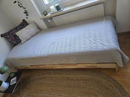 UTÅKER Bett, stapelbar, IKEA, plus 2 Matratzen