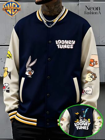 Bomberjacke Looney Tunes für Ihn, Grösse M, Navy 