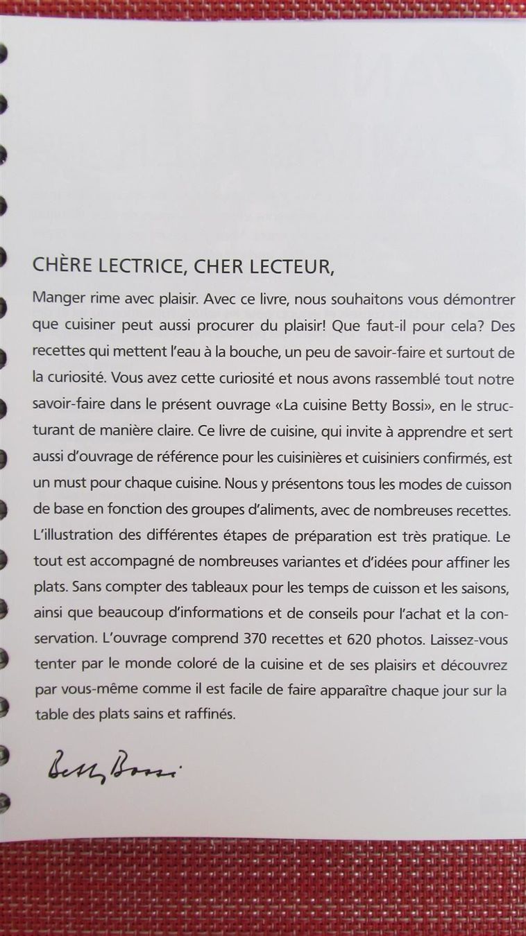 Libri: LA CUISINE Betty Bossi – Nuovo (secondo la descrizione) da Zürich venduto da Gabced 1