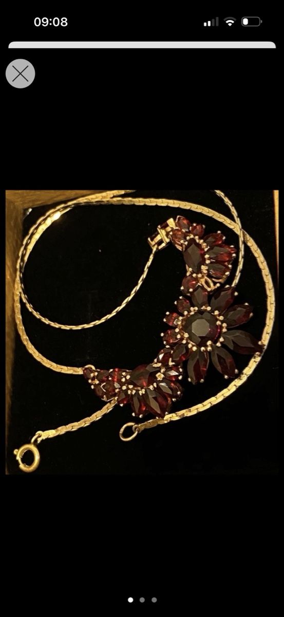 Catenine: Colier 585 Gold mit Granat – Usato da Pfungen venduto da Outlet64