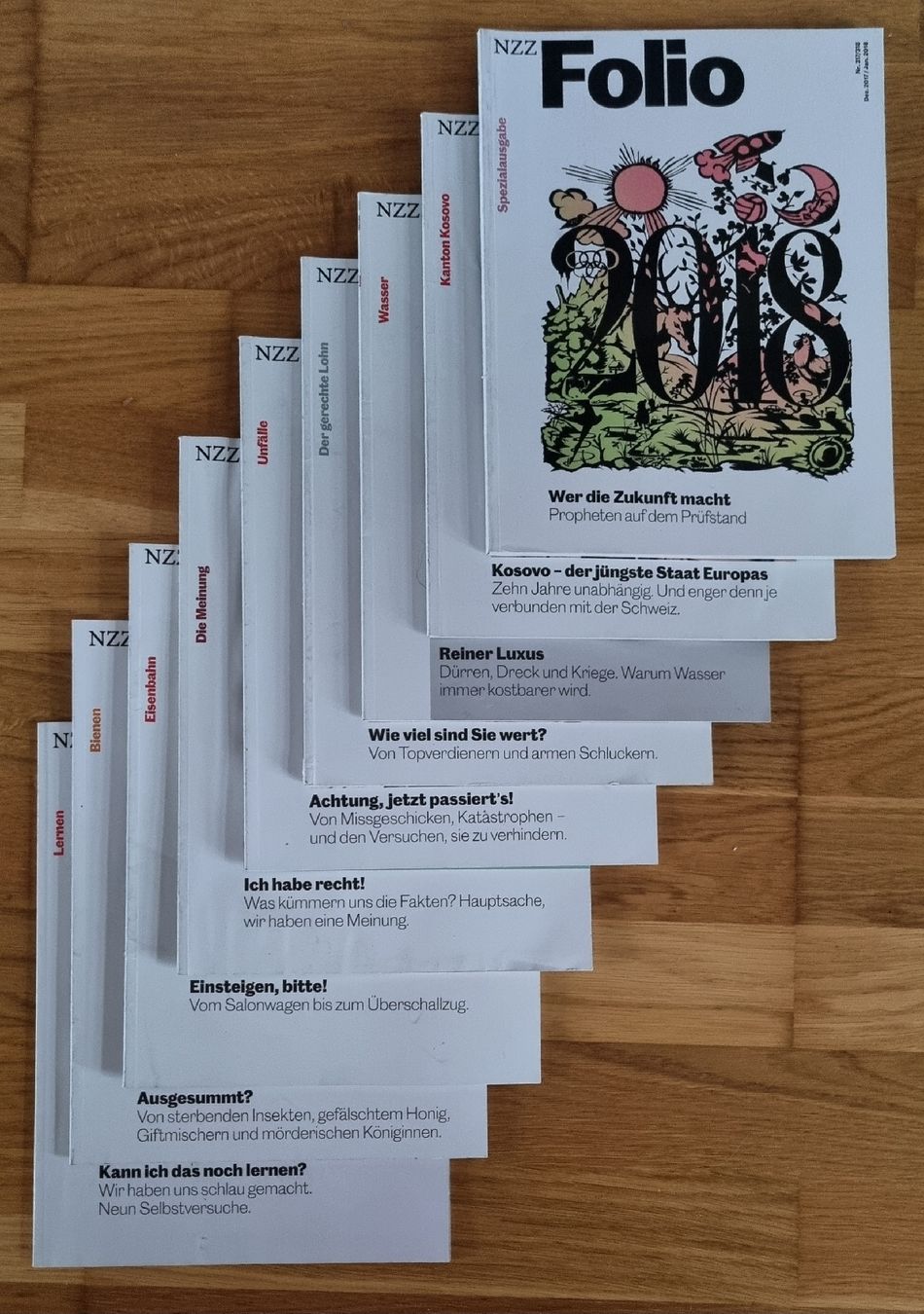 Riviste & Magazine: NZZ Folio 2018 - 9 Ausgaben – Usato da Sutz venduto da Rawypp 1