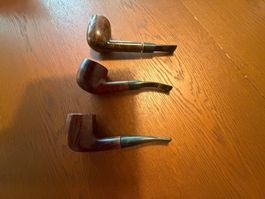 Tabakpfeifen Set 3 Stück Holz gebraucht