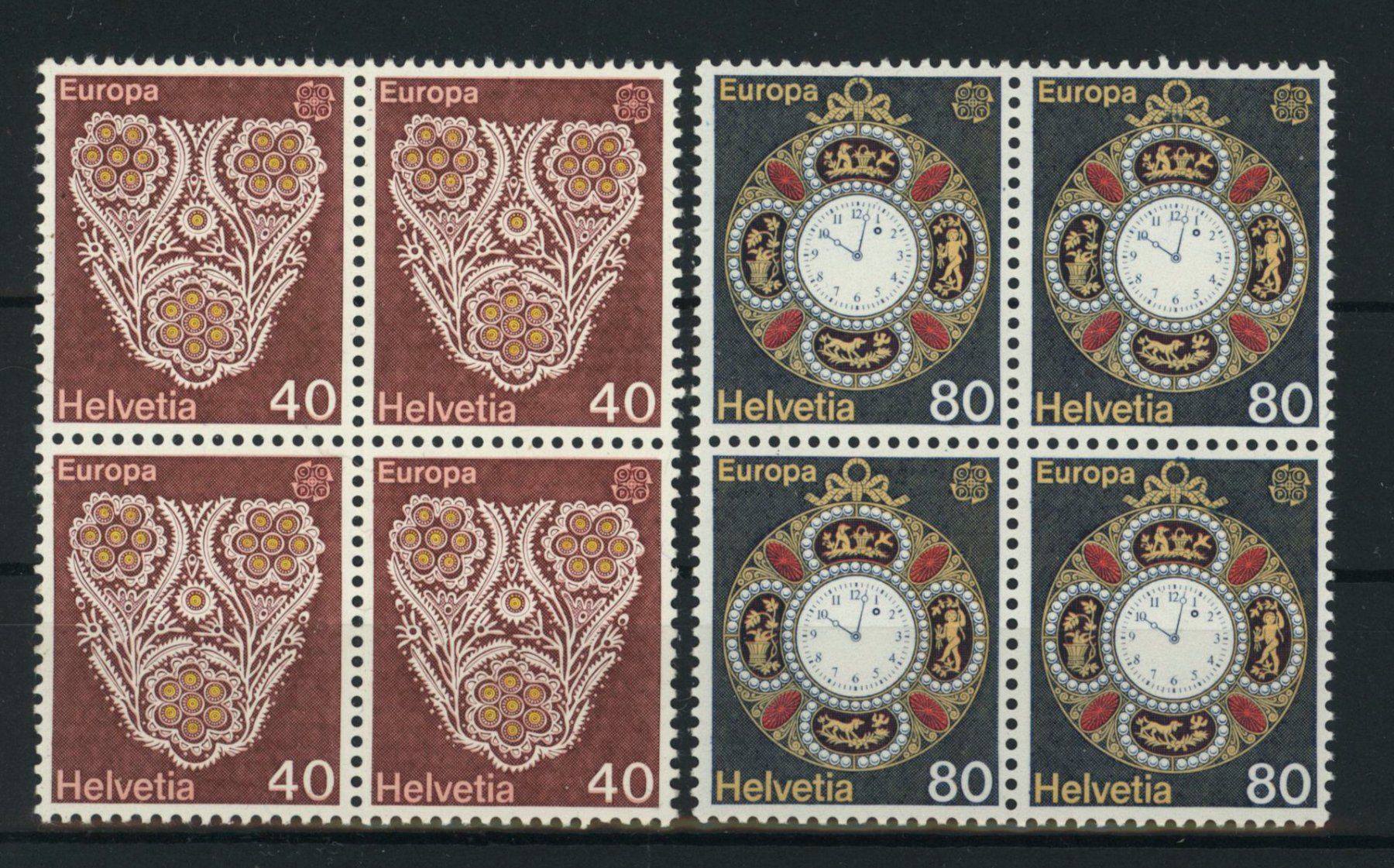 Tutti i francobolli: 1976, Europa, Viererblöcke ** – Usato da Willisau venduto da Vollstempel