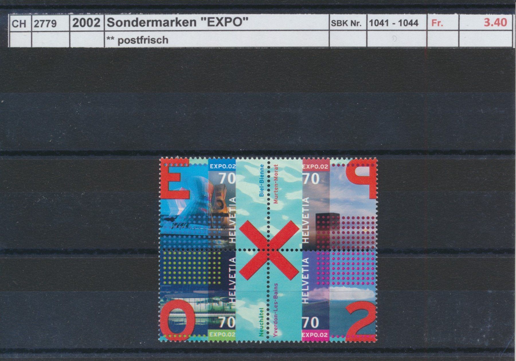 Tous les timbres: 2002 "EXPO" - Zusammendruck, ** postfrisch – Neuf (Voir description) à Winterthur par Zupogeru