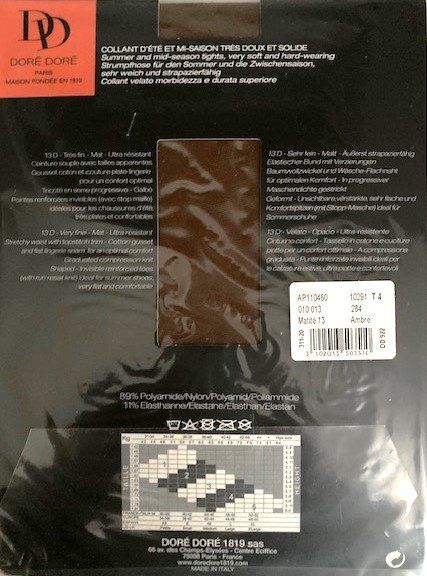Calze & Collant: Strumpfhosen DD Matité 13 – Nuovo e nell'imballaggio originale da Menziken venduto da ABA60 1