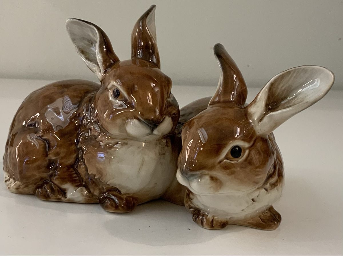 Statuette: Duo de lapin brun by Goebel – Usato da rolle venduto da Tontonjulot