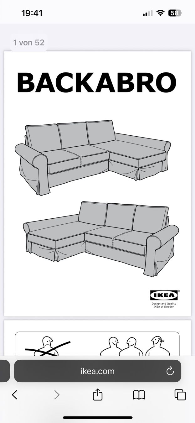 Divani: BACKABRO Ecksofa Schlafsofa mit Stauraum IKEA – Usato da Zürich venduto da Rehlia 4