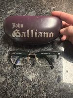 Lunettes John Galliano monture noire argentée 52-17 140