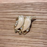 Goldfarbene Vintage Brosche pinguin Design, Top Zustand