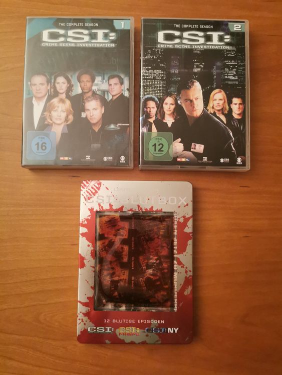 CSI DVD Box Staffel 1-2 + CSI Blutbox Limited Edition | Kaufen auf Ricardo