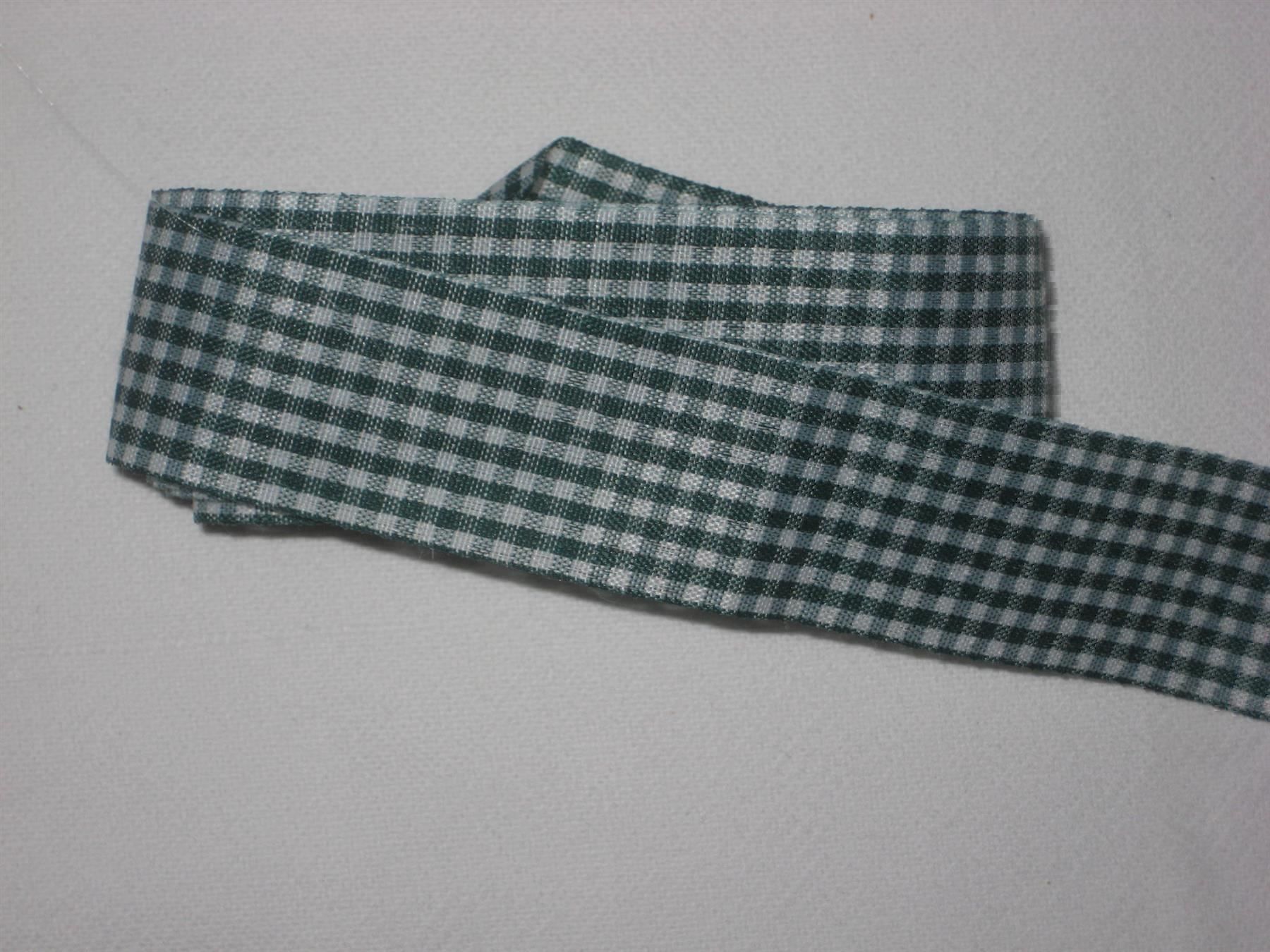 Nastri decorativi: Karoband Polyester grün/weiss 2,5cm breit – Nuovo e nell'imballaggio originale da Füllinsdorf venduto da Schlupp