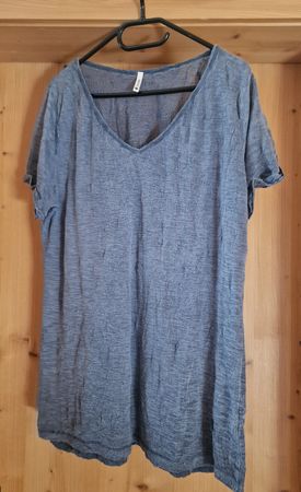 Damen T-Shirt Grösse M, blau/grau