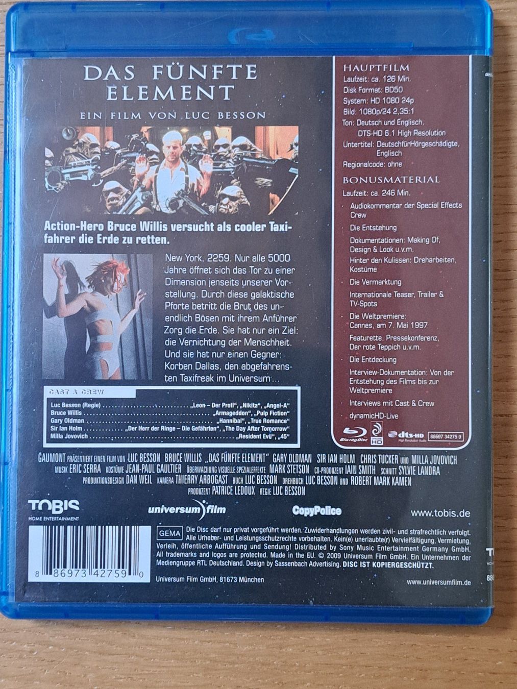 Alle DVDs: Bluray Das fünfte Element von Luc Besson mit Bruce Willis – Neu (gemäss Beschreibung) aus Unterseen von Kanica 1