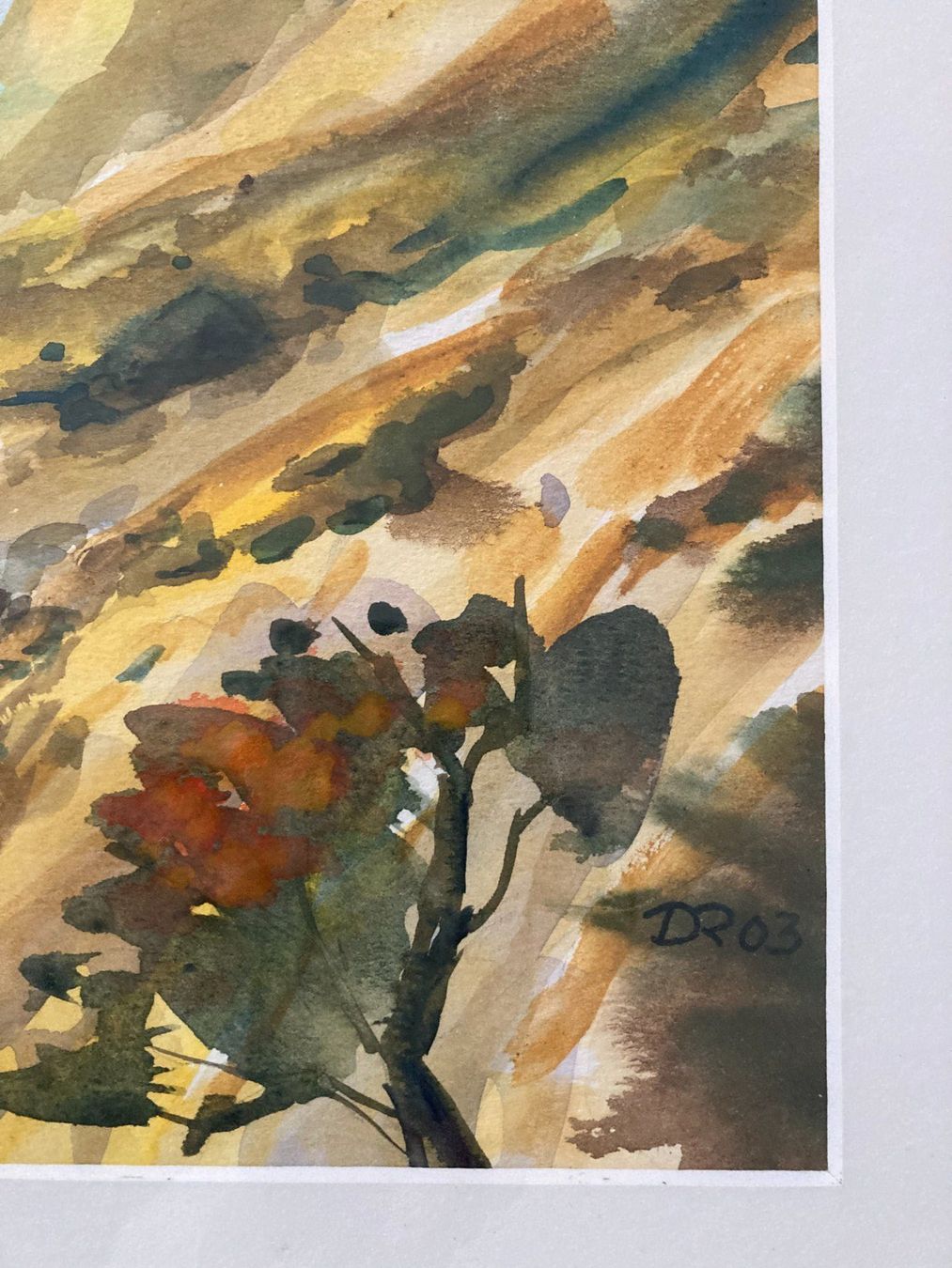 Dipinti: GEMÄLDE  AQUARELL  MEER  KLIPPE  LANDSCHAFT  gerahmt/Glas – Usato da Subingen venduto da ArtBead 4
