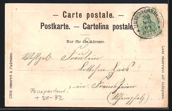 Cartoline postali: Passepartout-Lithographie Untertürkheim – Usato da Berlin venduto da bartko-reher 1