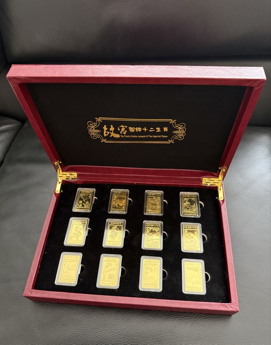 Edelmetalle: Set von zwölf vergoldeten Barren – Neu (gemäss Beschreibung) aus Goldach von Messerguru 2