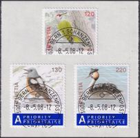 2008, Nr.1271-1273 (Einheimische Vögel) mit Ersttags-Stempel