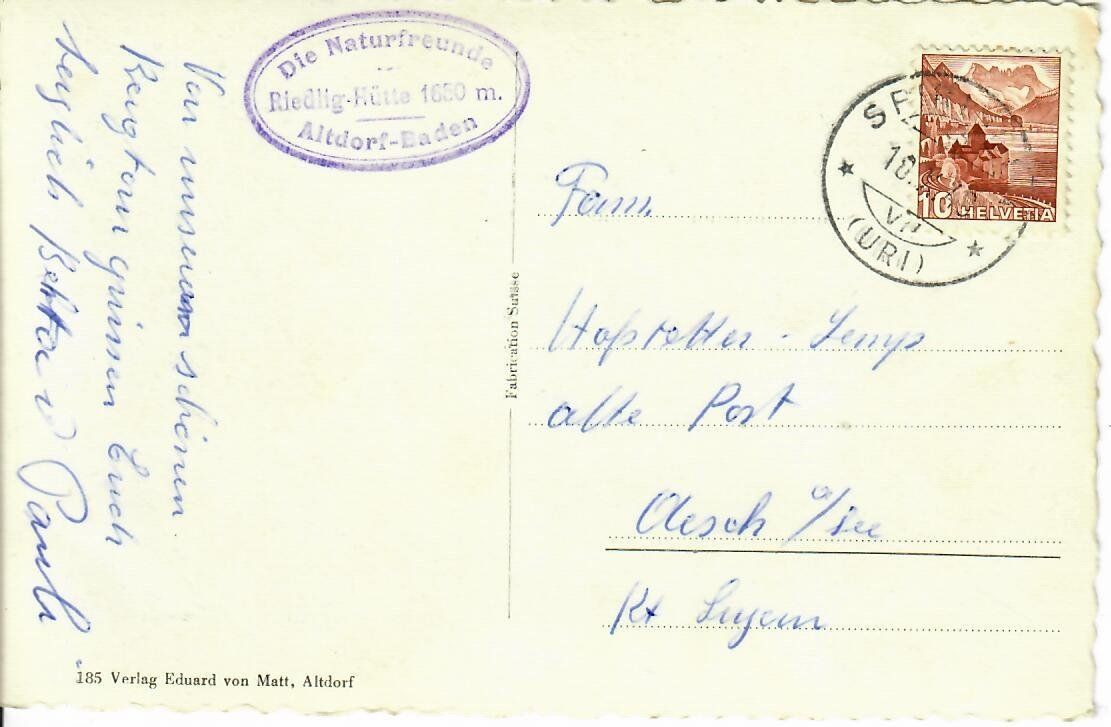 Cartoline postali: Kinzigpass – Usato da Hochdorf venduto da Ziegel-16 1