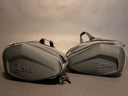 Borse laterali moto QBag set nero ottime condizioni