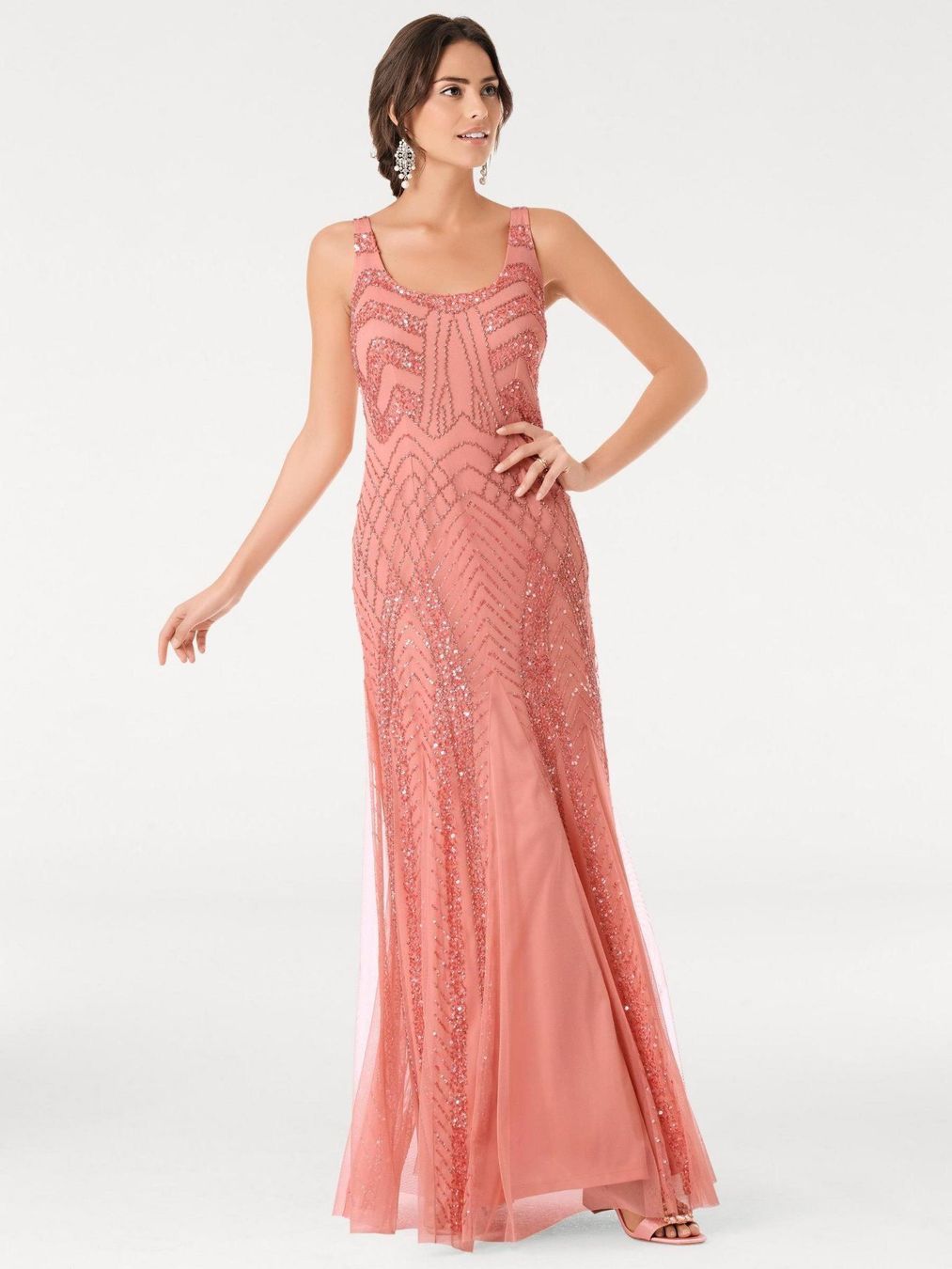Brooks Vestiti: Abendkleid Ashley Brooke 44 oder 46 Koralle statt 329.- neu – Nuovo e nell'imballaggio originale da turbenthal venduto da lory300zx