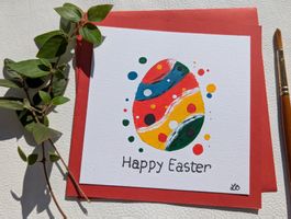 Handmade Easter Card - Unique Spring Decoration