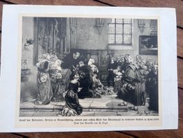 Gravure (Reproduction) d'art ancienne, Hugo Vogel.