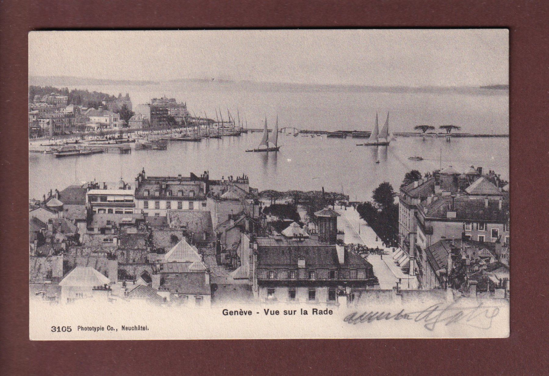 Ansichtskarten: GENEVE - Vue partielle – Gebraucht aus Pully von nicecards