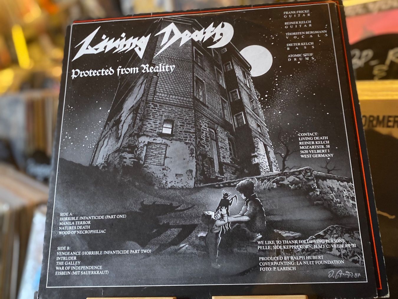 Schallplatten: LIVING DEATH - PROTECTED FROM REALITY..OG GER 1987...VG+/VG+ – Gebraucht aus Gals von Diskopatshop 2