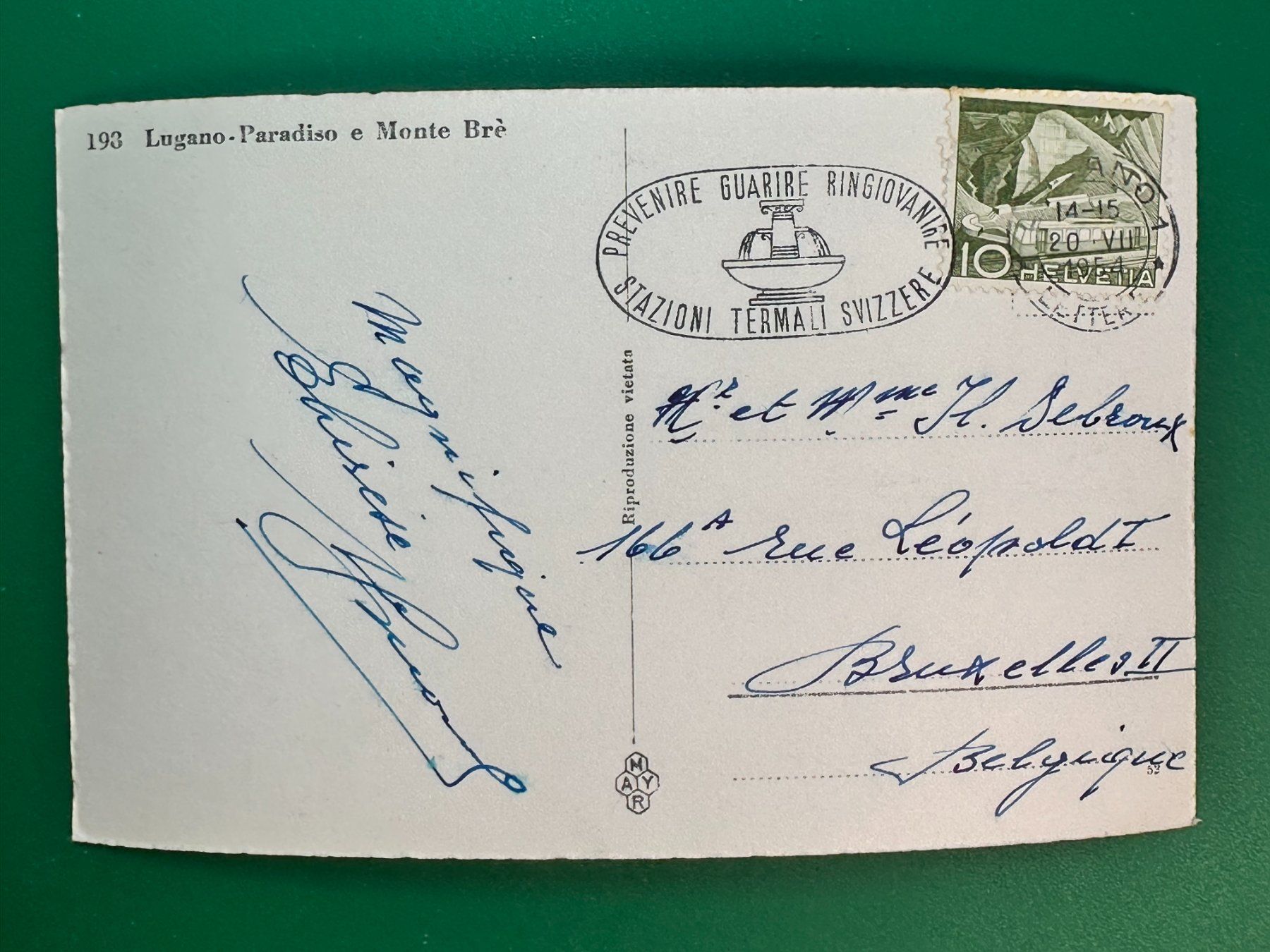 Cartes postales: Lugano-Paradiso e Monte Brè – D'occasion à Steg VS par _vinci_ 1