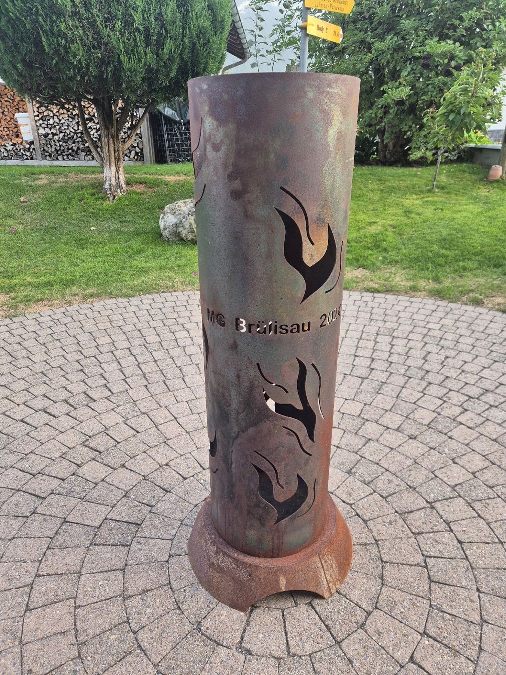 Cheminée d'extérieur: Feuersäule Metall Rostig – D'occasion à Weissbad par pat_mp8c