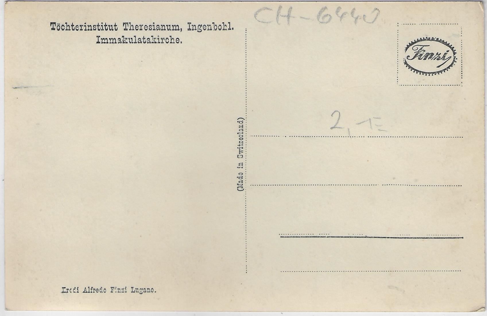 Cartoline postali: Töchterinstitut Theresianum Ingenbohl – Antico da Ettingen venduto da Kartenplanet 1