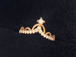 Ehering / Verlobungsring, 18kt Roségold, Gr. 51 (ungetragen)