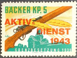 Bäcker Kp 5, Aufdr rot, 2.WK, Wi Bk 7