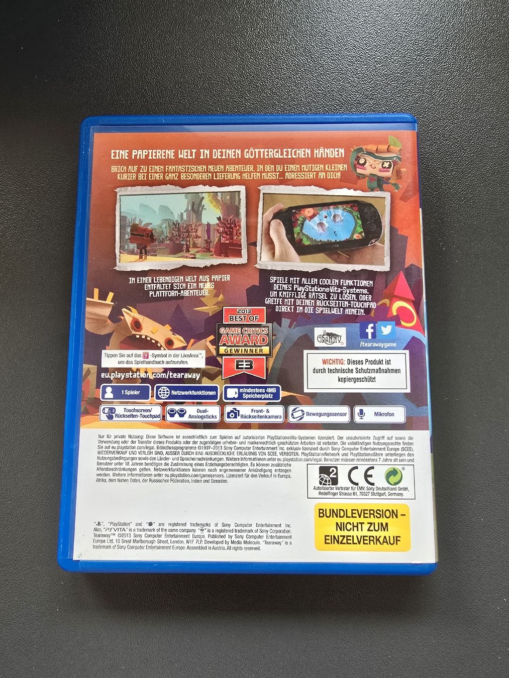 Sony Giochi: PS Vita Spiel Tearaway – Usato da Chur venduto da 1996hiphop 1