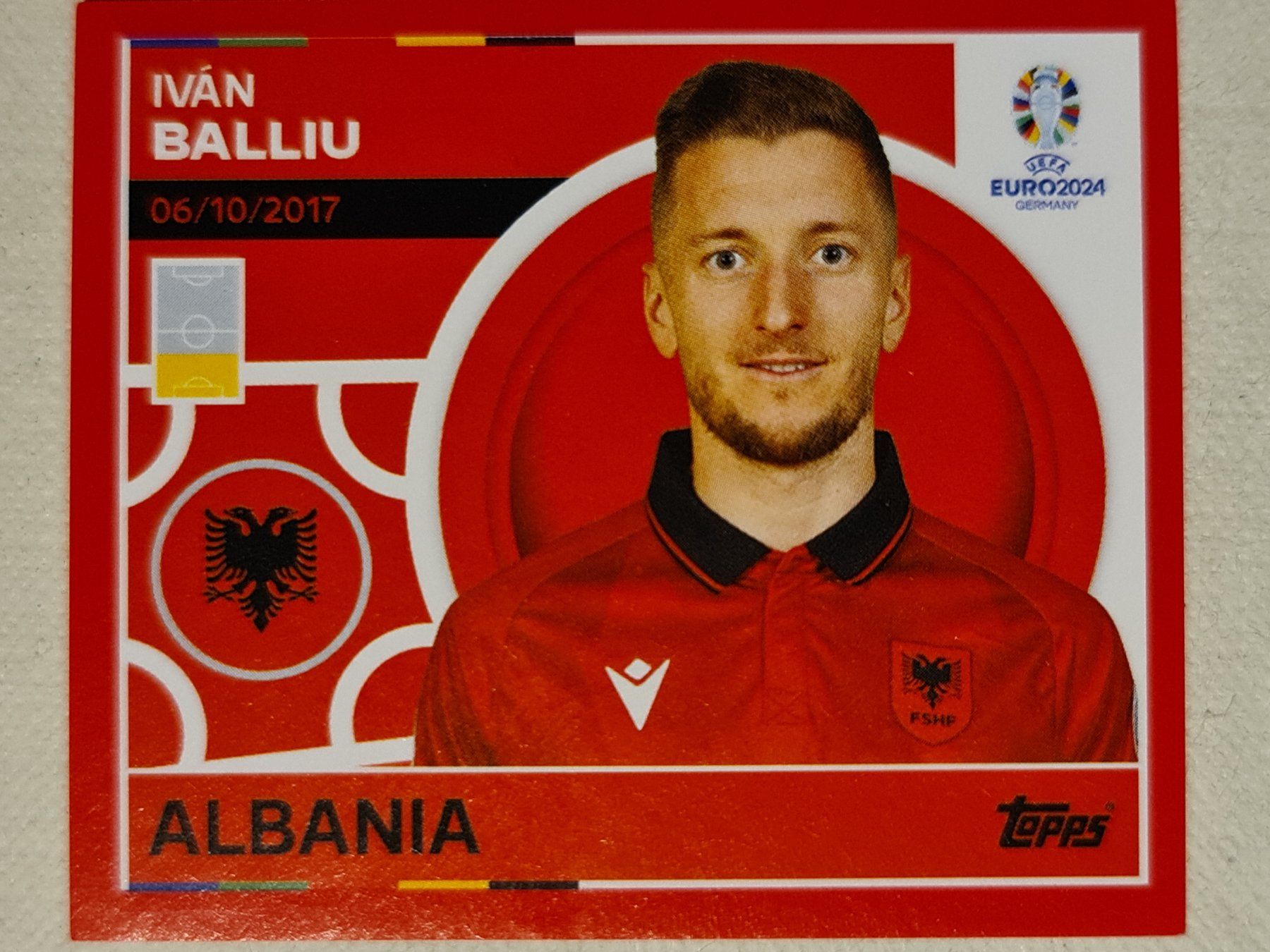 TOPPS EURO2024 Sticker Ivan Balliu Nr. 5 Albanien (Neu und ...