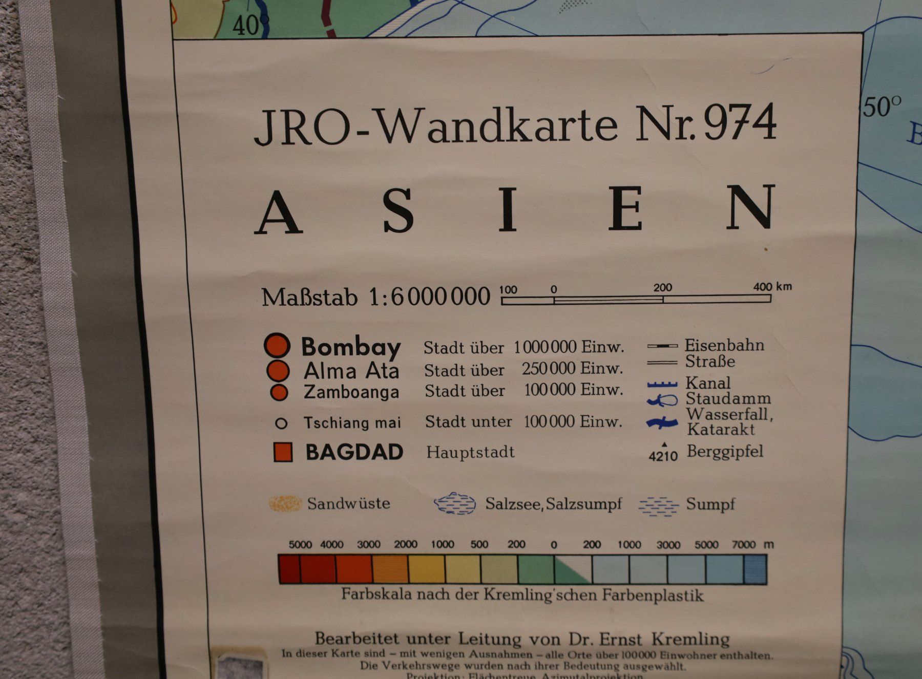 Cartine & Atlanti: XL Schulwandkarte "Asien" 3 – Usato da Birrwil venduto da brandschatz_birrwil 6