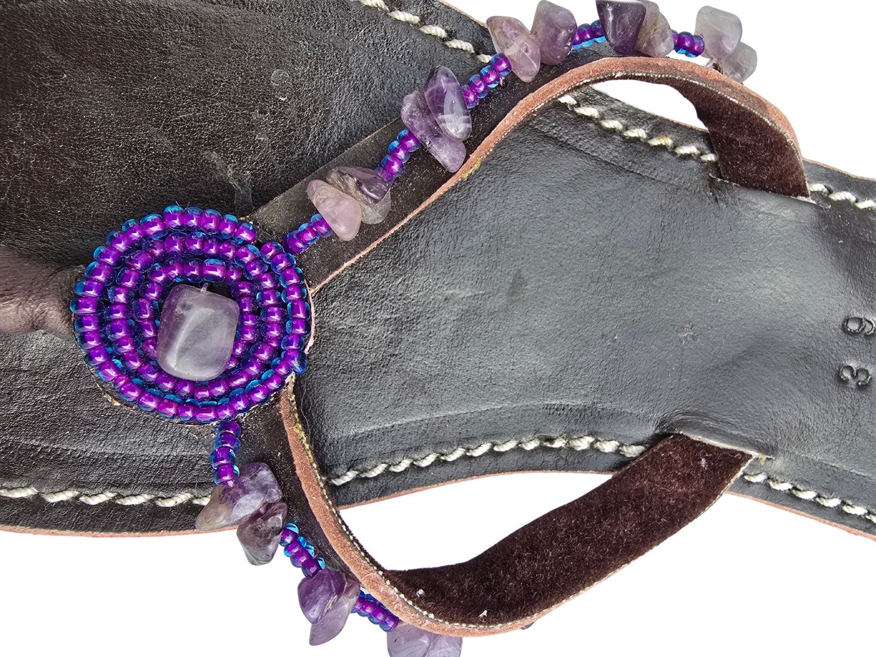Scarpe da donna: Handgemachte Leder-Sandalen - Violet 39 – Nuovo e nell'imballaggio originale da Brione s. Minusio venduto da Littleninja 1